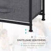  Ladekast Opbergkast Met Opvouwbare 7 Stoffen Lades Metalen Frame + Hout + Non-woven Grijs 63,5 X 30 X 71 Cm 7