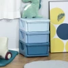  Ladekast Voor Kinderen Met Opbergruimte Opbergdozen Speelgoedorganisator Speelgoeddoos Drie Niveaus Voor Kinderkamers 3-6 Jaar Kindermeubels Blauw 37 X 37 X 56,5 Cm 9