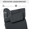  Ligbed, Ligkussen, Tuinligbed Met Afneembaar Kussen Hoes Polyester + Katoenvezel Grijs 198 X 53 X 5 Cm 4