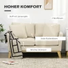  Loveseat Scandinavisch Design 2 Sierkussens Naturel Houten Frame Beige 137 X 78 X 78 Cm 4