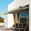  Luifel Knikarmluifel Zonwering Handslinger Balkon Aluminium Geel Grijs 2,95 X 2,45 M 2