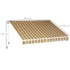  Luifel Knikarmluifel Zonwering Handslinger Balkon Aluminium Geel Grijs 2,95 X 2,45 M 3