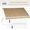  Luifel Knikarmluifel Zonwering Handslinger Balkon Aluminium Geel Grijs 2,95 X 2,45 M 5