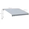  Luifel Knikarmluifel Zonwering Handslinger Balkon Aluminium Grijs Wit 2,95 X 2,45 M 3