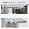  Luifel Knikarmluifel Zonwering Handslinger Balkon Aluminium Grijs Wit 2,95 X 2,45 M 6