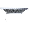  Luifel Knikarmluifel Zonwering Met Handslinger 3,5 X 2,5 M Grijs + Wit Aluminium Polyester 4