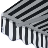  Luifel Knikarmluifel Zonwering Met Handslinger 3,5 X 2,5 M Grijs + Wit Aluminium Polyester 9