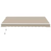  Luifel, Zonwering, Intrekbaar, Met Handslinger, Metalen Frame, Polyester, Blauw+beige, 3,95 X 2,45 X 3,50 M 11
