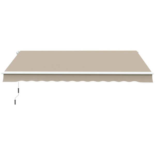  Luifel, Zonwering, Intrekbaar, Met Handslinger, Metalen Frame, Polyester, Blauw+beige, 3,95 X 2,45 X 3,50 M 11