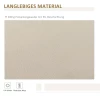  Luifel, Zonwering, Intrekbaar, Met Handslinger, Metalen Frame, Polyester, Blauw+beige, 3,95 X 2,45 X 3,50 M 4