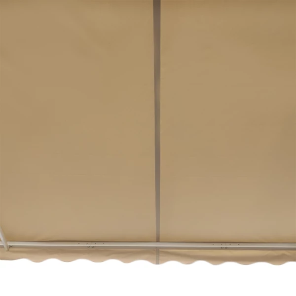 Luifel, Zonwering, Intrekbaar, Met Handslinger, Metalen Frame, Polyester, Blauw+beige, 3,95 X 2,45 X 3,50 M 9
