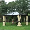  Luxe Paviljoen Tuinpaviljoen Aluminium Partytent Tuintent Met Lichtdoorlatend PC-dak 420 X 360 X 275 Cm 2