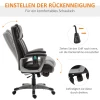  Massage Bureaustoel 6-punts Massagedraaistoel Ergonomische Stoel Verstelbaar In Kunstleer Met Gebogen Hoofdsteun En Armleuningen Bruin 70 X 76,5 X 114-124 Cm 5