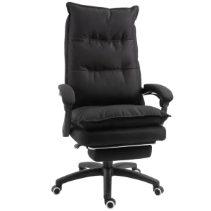  Massage Bureaustoel, Directiestoel Met Massagefunctie, Gamestoel, In Hoogte Verstelbare, Ergonomische Draaistoel, Massagestoel, Nylon, Zwart, 70 X 62 X 120-130 Cm 1