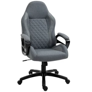  Massage Bureaustoel, Directiestoel Met Massagefunctie, In Hoogte Verstelbare Gamestoel, Ergonomische Draaistoel, Massagestoel, Grijs, 64 X 68,5 X 113-121 Cm 1