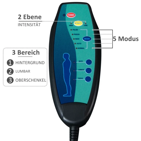  Massage Bureaustoel, Directiestoel Met Massagefunctie, In Hoogte Verstelbare Gamestoel, Ergonomische Draaistoel, Massagestoel, Grijs, 64 X 68,5 X 113-121 Cm 6