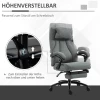  Massage Bureaustoel, In Hoogte Verstelbare Directiestoel, Gamestoel Met Voetsteunmassagefunctie, Ergonomische Draaistoel, Massagestoel, Linnen Gevoel, Grijs, 60 X 68 X 109-117 Cm 4