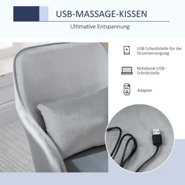  Massage Bureaustoel Met Lendenkussen 55 Cm X 65 Cm X 89 Cm 4