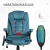  Massagestoel Directiestoel Met Massagefunctie In Hoogte Verstelbare Draaistoel Ergonomische Gamingstoel Bureaustoel Massage Blauw 67 X 74 X 107-116 Cm 7