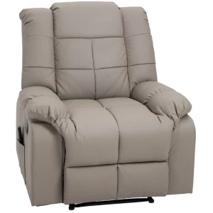 Massagestoel Elektrische Tv-stoel Met Ligfunctie 8 Massagepunten Grijs 94 X 99 X 99 Cm 1