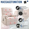  Massagestoel, Opstahulp, Tv-stoel, Sta-opstoel, Relaxstoel Met Warmtefunctie, Fauteuil Met Opstahulp, Verstelbare Hoek, USB-afstandsbediening, Kort Pluche, Creme, 83 X 95 X 105 Cm 5