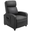  Massagestoel Relaxstoel Tv-stoel Massagebank Massagefunctie Ligfunctie Rugleuning Met Rugleuning 2-punts Massage PU-schuim Zwart 68 X 88 X 98 Cm 11