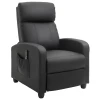  Massagestoel Relaxstoel Tv-stoel Massagebank Massagefunctie Ligfunctie Rugleuning Met Rugleuning 2-punts Massage PU-schuim Zwart 68 X 88 X 98 Cm 1
