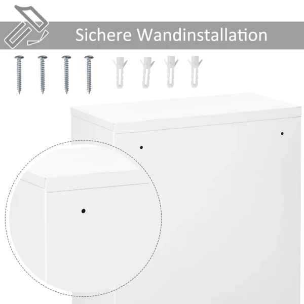  Medicijnkastje Medicijnkastje EHBO-kastje Met Slot 3 Vaks Staal Wit 40 X 18 X 60 Cm 6