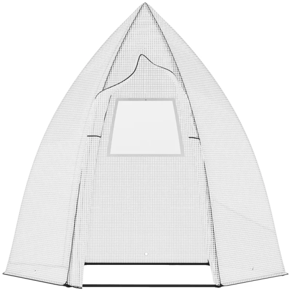 Mini Broeikas Overwinteringstent Voor Planten Met Roldeur Tuin Balkon Winterbescherming Wit 160 X 140 X 180 Cm 1