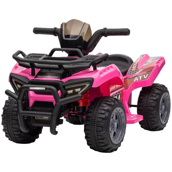  Mini Elektrische Quad Kinderen Elektrische ATV Kinderwagen Koplamp Kindervoertuig Kindermotor Elektrische Quad Voor 18-36 Maanden Kinderen Metaal PP Kunststof Roze 70 X 42 X 45 Cm 11