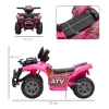  Mini Elektrische Quad Kinderen Elektrische ATV Kinderwagen Koplamp Kindervoertuig Kindermotor Elektrische Quad Voor 18-36 Maanden Kinderen Metaal PP Kunststof Roze 70 X 42 X 45 Cm 3