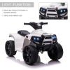  Mini Elektrische Quad Kinderwagen Elektrische ATV Kinderwagen Voor 18 Tot 36 Maanden Elektrische Motorfiets Met 2 Koplampen Elektrische Quad Strandwagen Vorm PP Staal Zwart En Wit 65 X 40 X 43 Cm 6