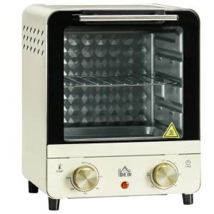  Mini-oven 15L Inhoud, In Hoogte Verstelbare Bakplaat En Rooster, 1000W, Crèmewit 1