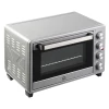  Mini-oven 32L 1600W Elektrische Mini-oven Met Slak Lekbak Metaal Roestvrij Staal Glas Zilver 52,2 X 38,1 X 33,5 Cm 11