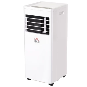  Mobiele Airconditioner, 1,5 KW 3-in-1 Airconditioner - Koelen, Ontvochtigen En Ventileren - Ontvochtiger, Ventilator, 24-uurs Timer, Met Afstandsbediening, 2 Snelheidsniveaus, LED-display, ABS, Wit 1