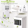  Mobiele Airconditioner, 1,5 KW 3-in-1 Airconditioner - Koelen, Ontvochtigen En Ventileren - Ontvochtiger, Ventilator, 24-uurs Timer, Met Afstandsbediening, 2 Snelheidsniveaus, LED-display, ABS, Wit 7