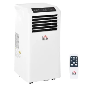  Mobiele Airconditioner, 9K BTU 3-in-1 Airconditioner - Koeling, Ontvochtiging En Ventilatie - Ontvochtiger, Ventilator 12-18㎡ 24-uurs Timer, Met Afstandsbediening, 2 Snelheidsniveaus, LED-display, ABS 1