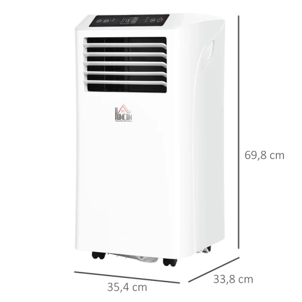  Mobiele Airconditioner, 9K BTU 3-in-1 Airconditioner - Koeling, Ontvochtiging En Ventilatie - Ontvochtiger, Ventilator 12-18㎡ Met Afstandsbediening, 24-uurs Timer, 2 Snelheidsniveaus, LED-display, ABS 3