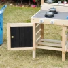  Modderkeuken Buitenzand Speelset Van Hout Tuinkeuken Speeltafel Zand Met Plantenpotten Rvs Accessoires Speelgoedset Speelgoedkeuken Voor 3-7 Jaar 81,5 X 46 X 102,5 Cm 8