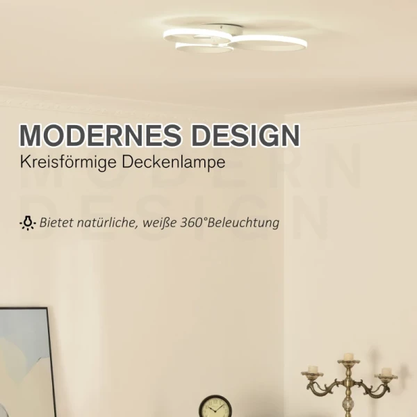  Modern Design Plafondlamp LED Licht Zilver + Wit 4