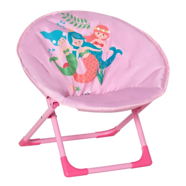 Moonchair Campingstoelen Kindermaanstoel Opvouwbaar Kinderklapstoel Opvouwbaar Binnen En Buiten Makkelijk Mee Te Nemen Voor Peuter Meisjes Jongens Staal Roze Ø50 X 49H Cm 1