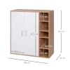  Multifunctionele Kast, Staande Kast, Staande Plank, Decoratieve Kast, Boekenplank, Kast, Hout, Naturel + Wit, 80 X 32 X 91 Cm 3