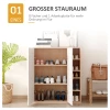  Multifunctionele Kast, Staande Kast, Staande Plank, Decoratieve Kast, Boekenplank, Kast, Hout, Naturel + Wit, 80 X 32 X 91 Cm 4