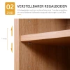  Multifunctionele Kast, Staande Kast, Staande Plank, Decoratieve Kast, Boekenplank, Kast, Hout, Naturel + Wit, 80 X 32 X 91 Cm 5