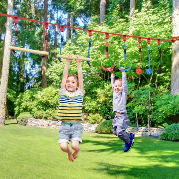  Ninja Klimset, Slackline, 30 Stuks, 10 M Touw, Voor Kinderen Van 3-6 Jaar 2