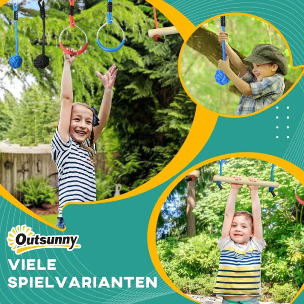  Ninja Klimset, Slackline, 30 Stuks, 10 M Touw, Voor Kinderen Van 3-6 Jaar 5