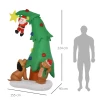  Opblaasbare Kerstboom Kerstman 223 Cm Kerstversiering Kerstverlichting IP44 Kerstman LED Zelfopblazend Polyester 3