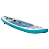  Opblaasbare Surfplank 320 Cm Surfplank SUP-board Kajak Stand-up Board Opblaasbare SUP-boardset Met Verstelbare Peddel Kajakzitting Opvouwbaar EVA Antislip Incl. Accessoires Wit + Blauw 1