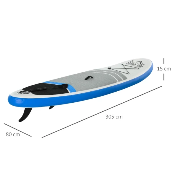  Opblaasbare Surfplank, Stand-up Board Met Peddel, Antislip, Inclusief Uitrusting, PVC, EVA, 305 X 80 X 15 Cm 3