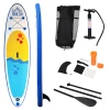  Opblaasbare Surfplank, Surfplank, Stand-up Board Met Peddel, Antislip, Uitrusting Inbegrepen, PVC, EVA, Wit, 305 X 76 X 10 Cm 1